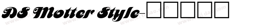 DS Motter Style字体转换